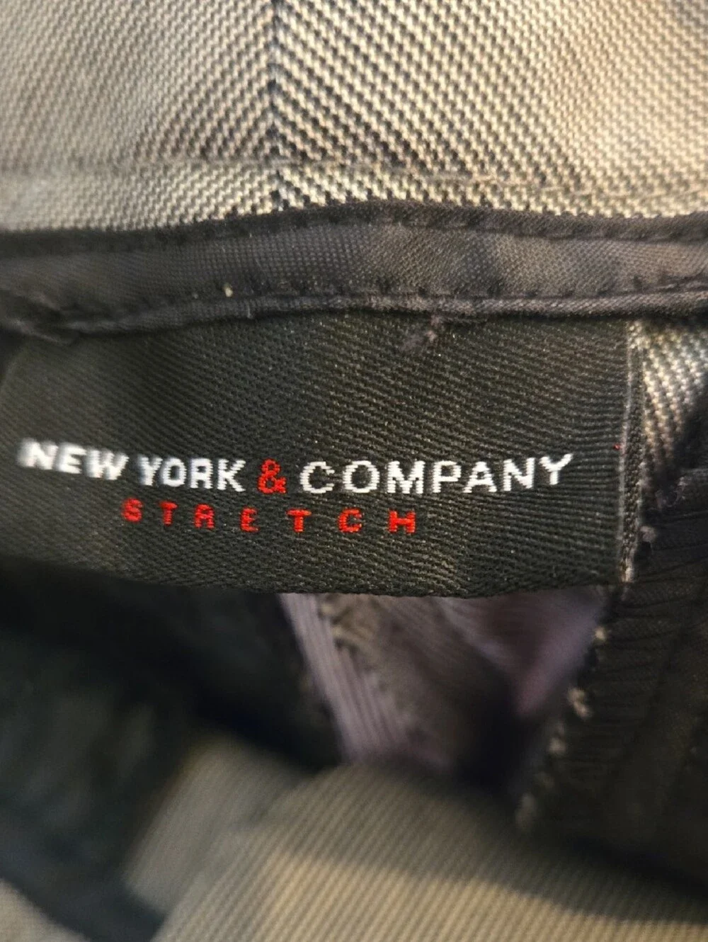 New York & Company Black Stretch Dress Capris Label Detail